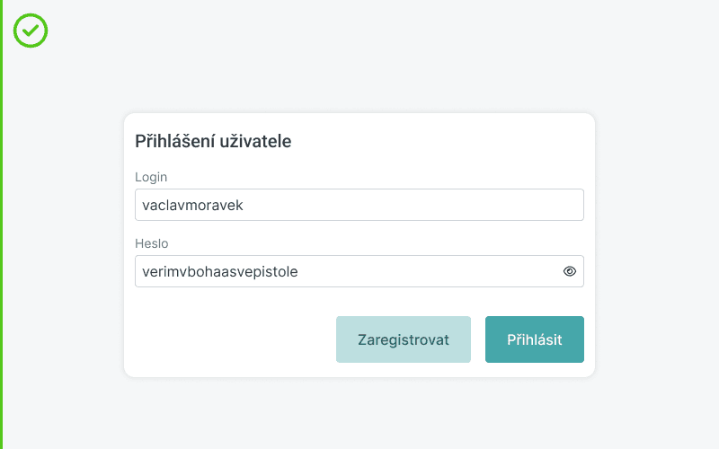 Horizontální zarovnání primárního a sekundárního tlačítka