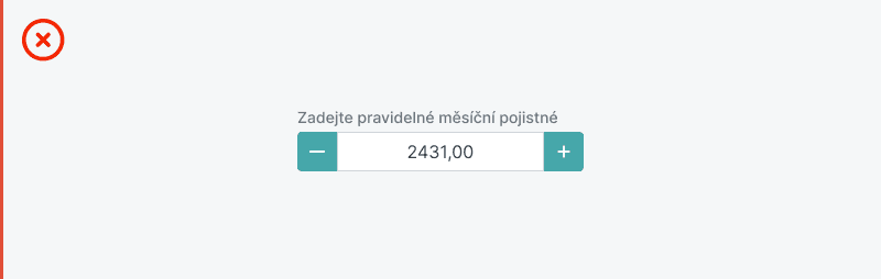 Ukázka Numberinput