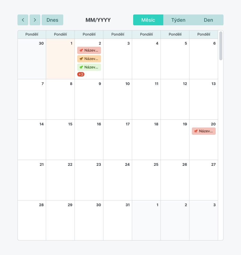 Ukázka calendar – calendar Ovr
